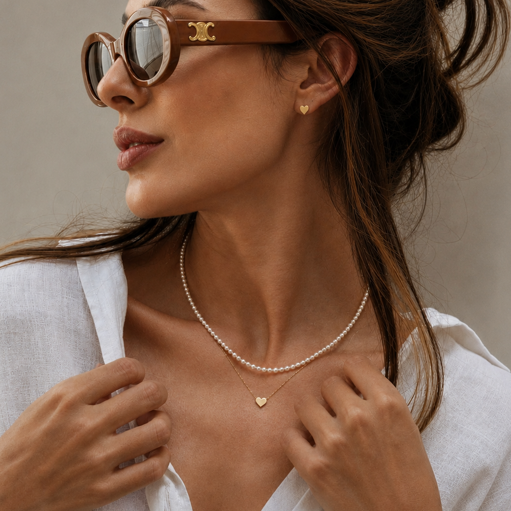 Cadena Perla + Aretes