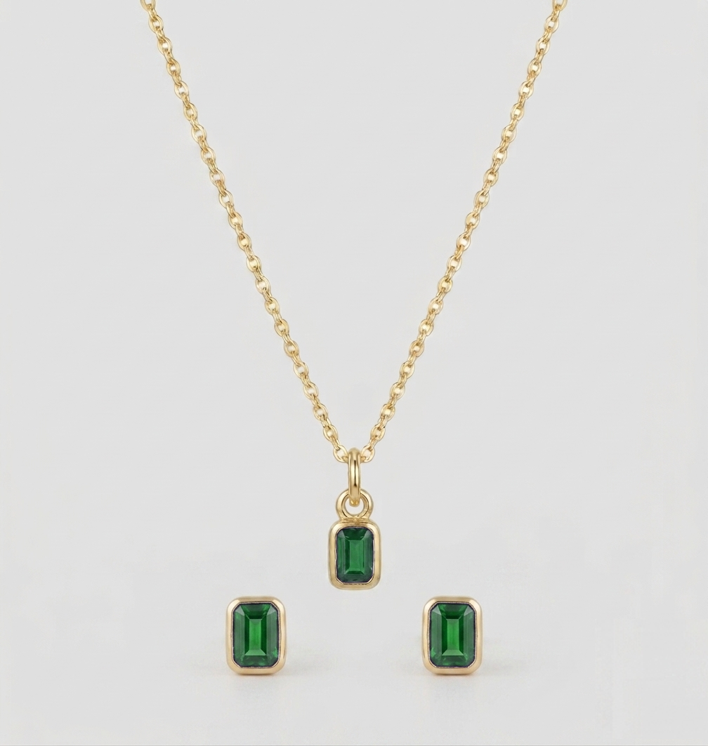 Cadena Esmeralda + Aretas