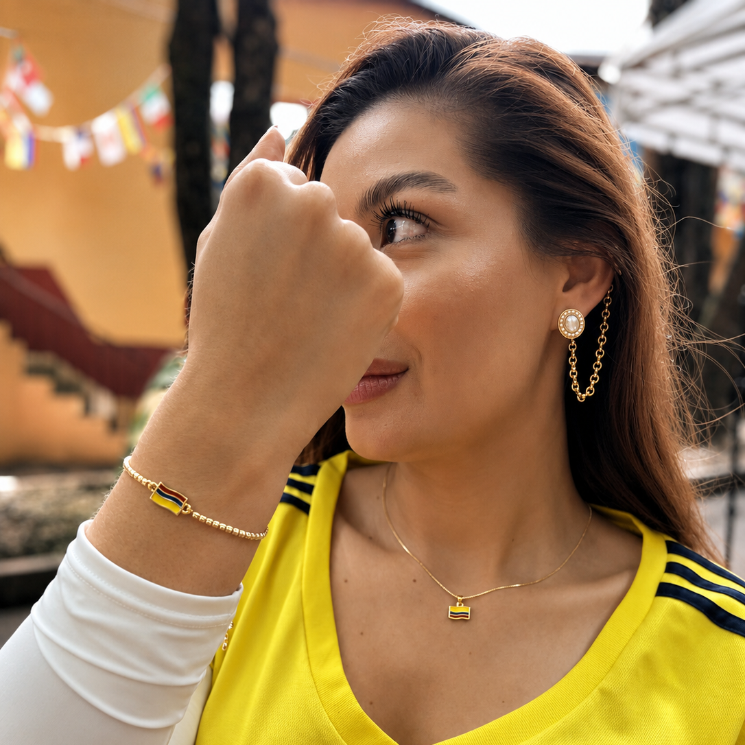 Set Colombia pulsera + cadena