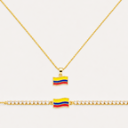 Set Colombia pulsera + cadena
