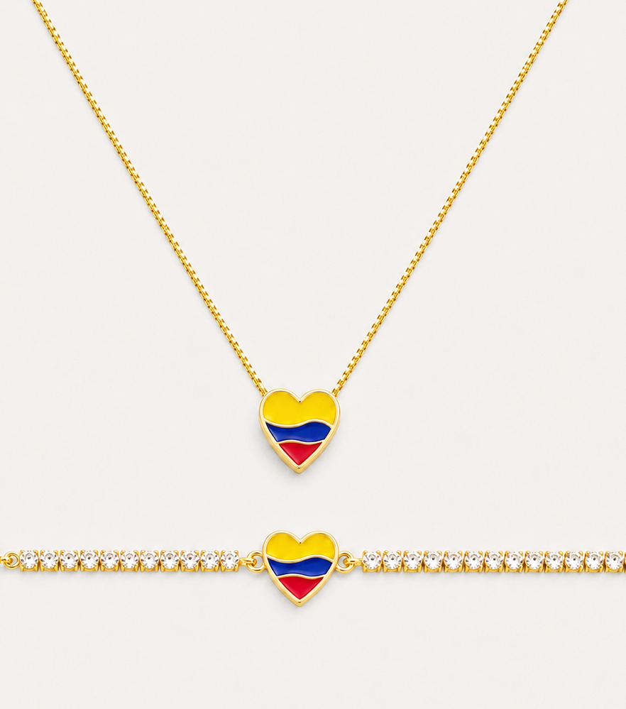 Set Colombia pulsera + cadena